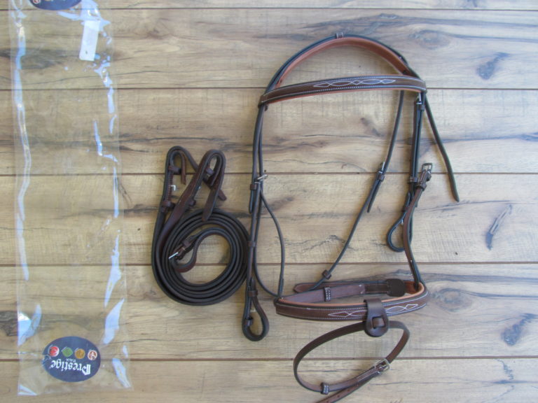 Prestige Bridle with Flash, Cob Size (New) and Edgewood Reins ...