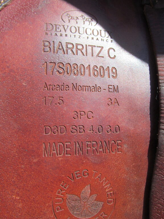 17.5" Devoucoux Biarritz C Calfskin, Wide Tree (2017 Model) - Image 4